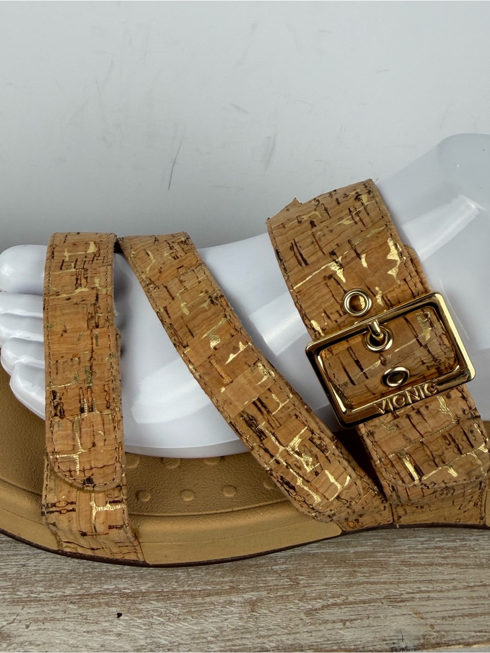 Vionic Pacific Rio platform sandals cork upper size 11 Wide - Picture 8 of 16